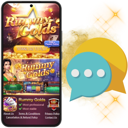 rummy gold in-app chat with chat icons